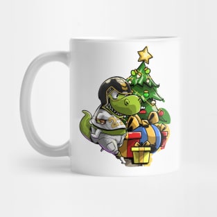 Football Christmas Dinosaur T Rex Mug